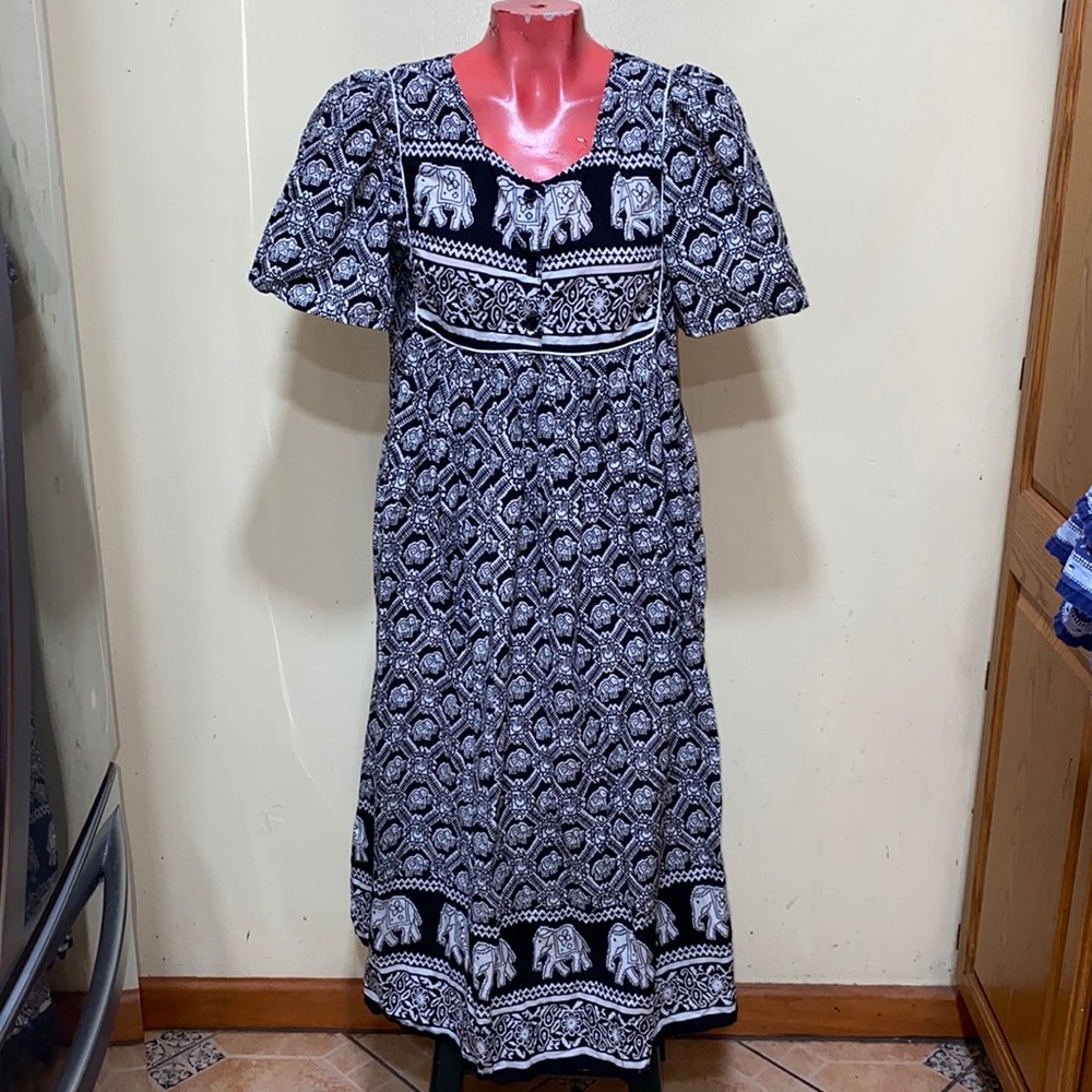 Vermont Country Store dress – Elephant print